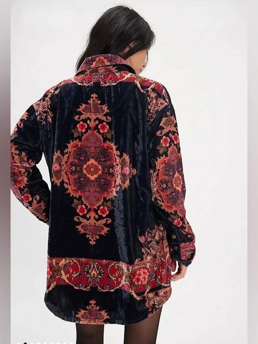 Free People We The Free One Night Velvet Top In Night Owl Combo